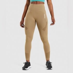 Gymshark ENERGY SEAMLESS LEGGINGS Biscotti Brown Size Small Women Gym Workout
